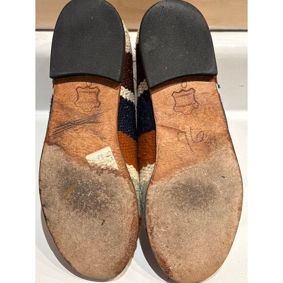 HANDCRAFTED Oysterbelle Kilim Woven Slip On Loafers Women’s Size 8.5 - Picture 5 of 8